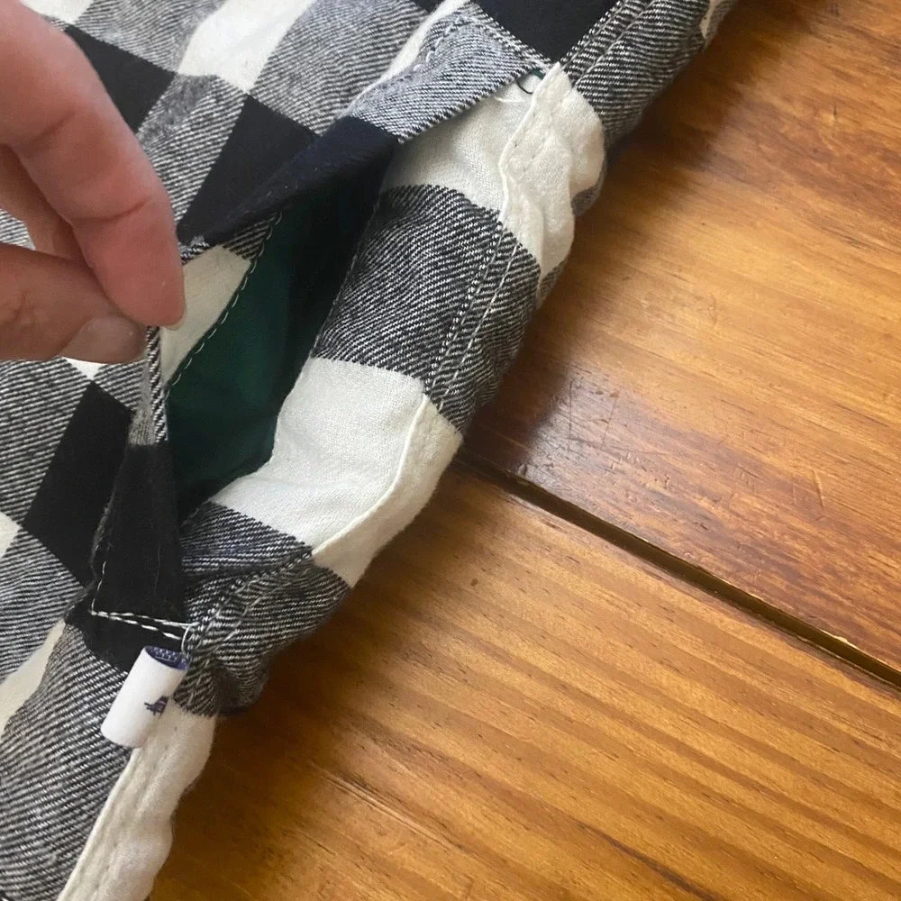 Tommy Bahama‎ Kids Black White Plaid Flannel Shirt Jacket Size L (10/12) shacket